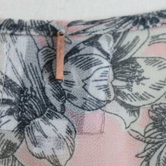 Misa Los Angeles Dress Womens M Smocked Blouson Pink Boho Chic Midi - Picture 4 of 16